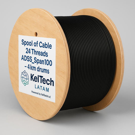 ADSS 24FO – Spool de Fibra Óptica 4km | KelTech LATAM